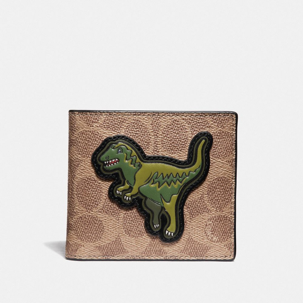 COACH®: Double Billfold Wallet In Signature Canvas With Rexy