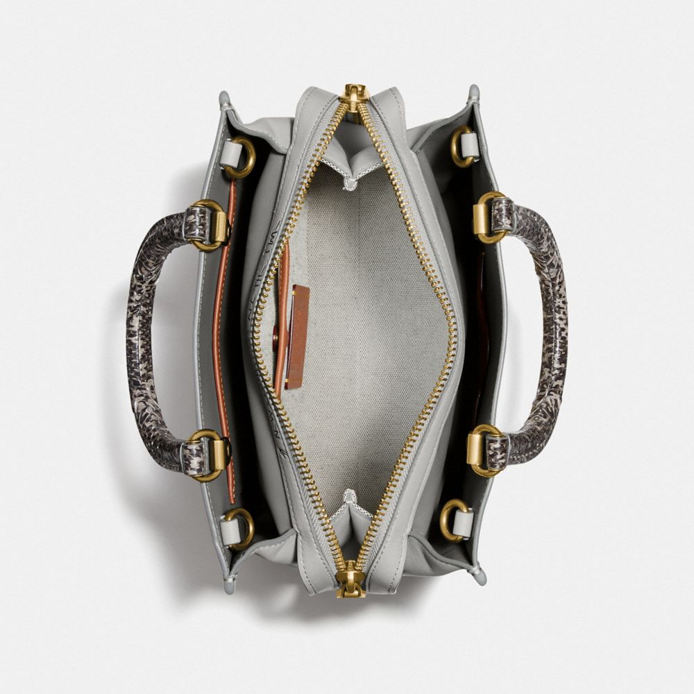 COACH®,Coach X Jean-Michel Basquiat Rogue Bag 25 With Snakeskin Detail,,Inside View,Top View