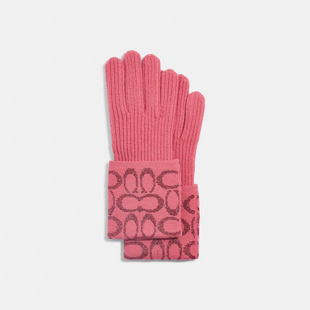 COACH® Outlet | Signature Knit Tech Gloves