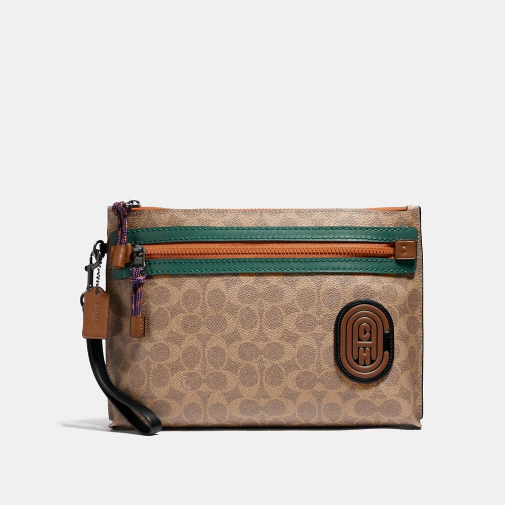 Academy Pouch In Signature Canvas With Coach Patch | COACH®