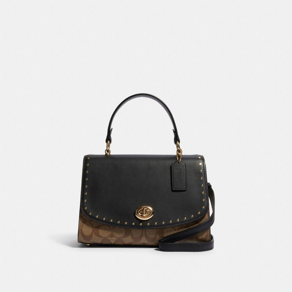 COACH® Outlet Tilly Top Handle In Signature Canvas With Rivets