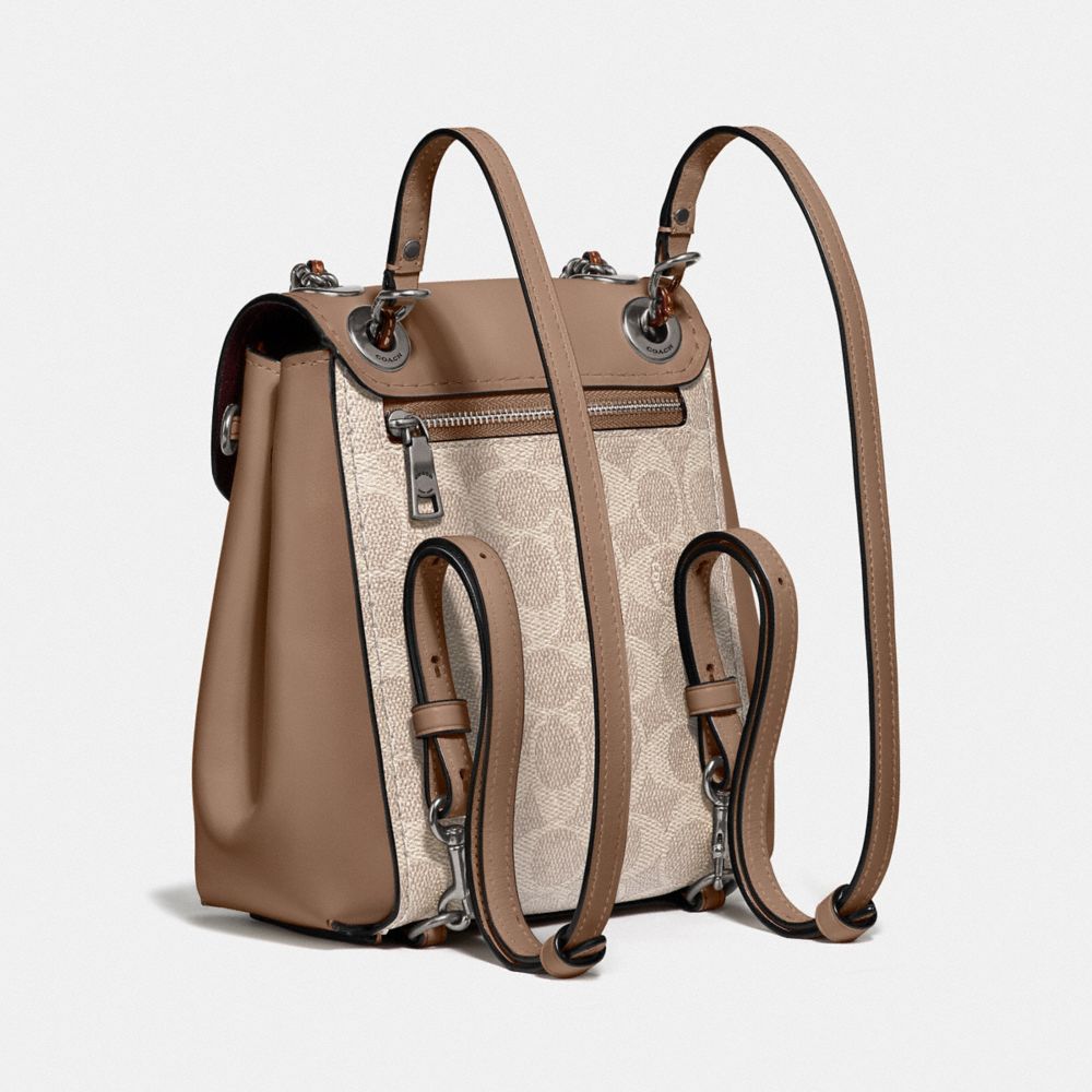 COACH®,Parker Convertible Backpack 16 In Signature Canvas,,Angle View