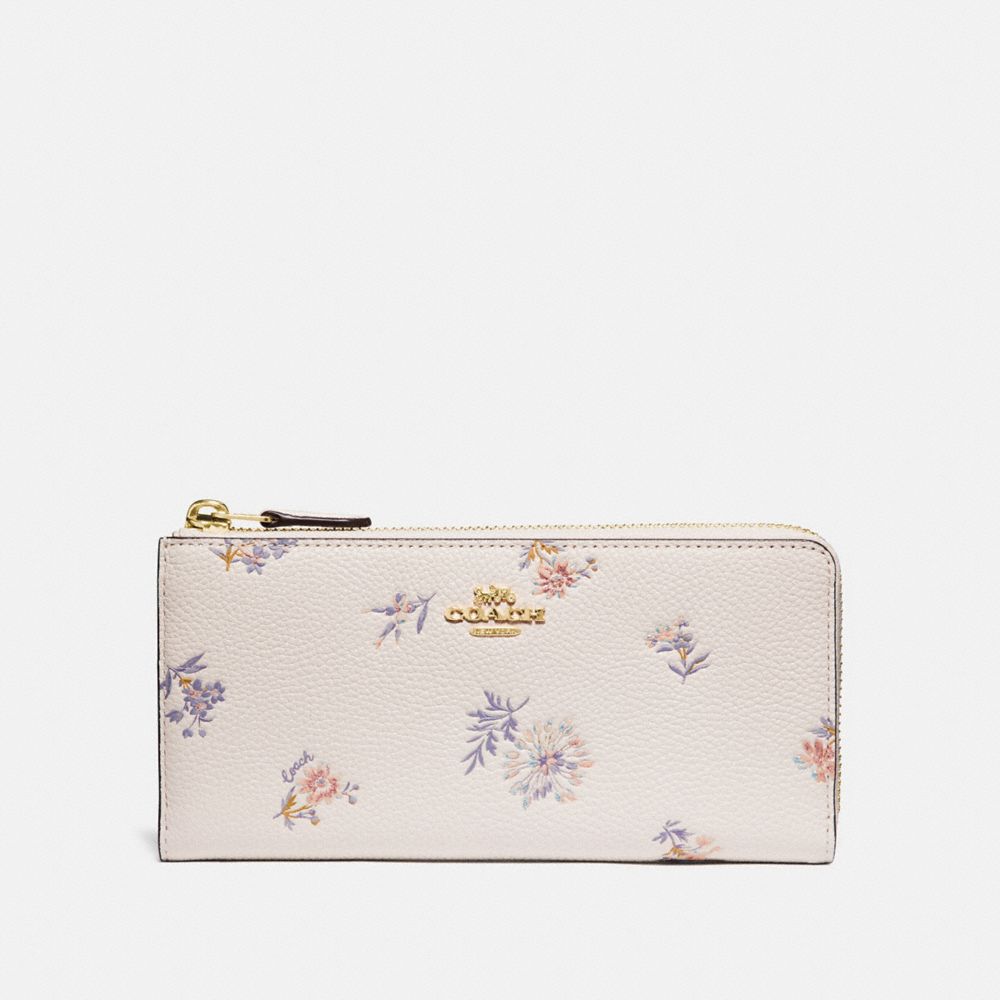 COACH® Outlet | L Zip Wallet With Meadow Prairie Print