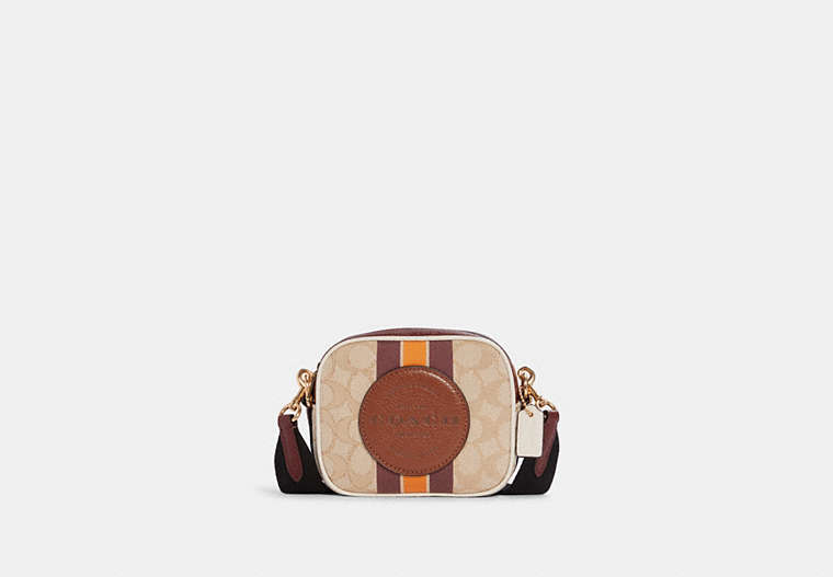 Mini Dempsey Camera Bag In Signature Jacquard With Stripe And Coach Patch image number 0