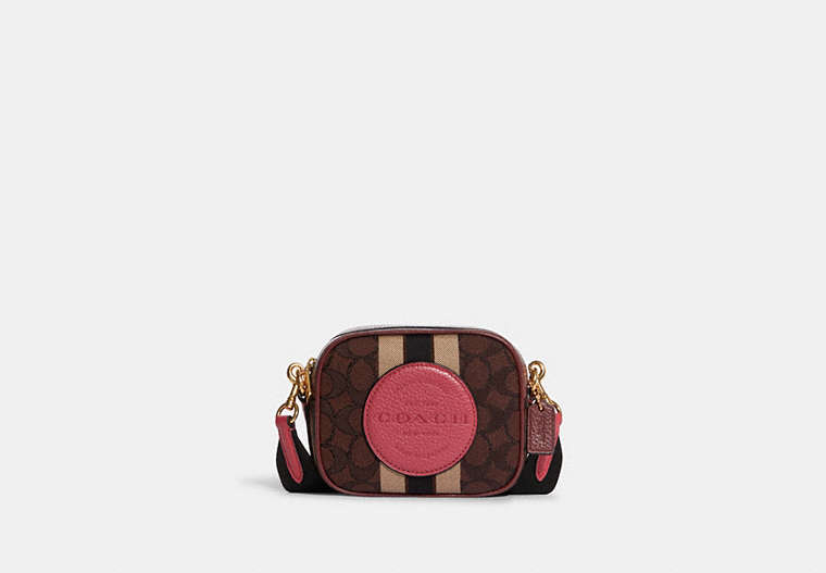 Mini Dempsey Camera Bag In Signature Jacquard With Stripe And Coach Patch image number 0