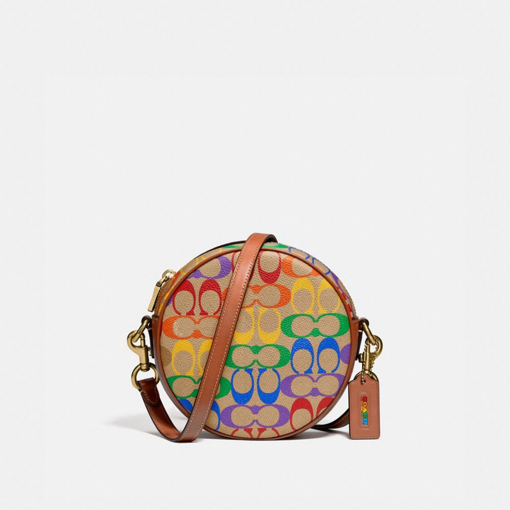 Circle Crossbody In Rainbow Signature Canvas | COACH®