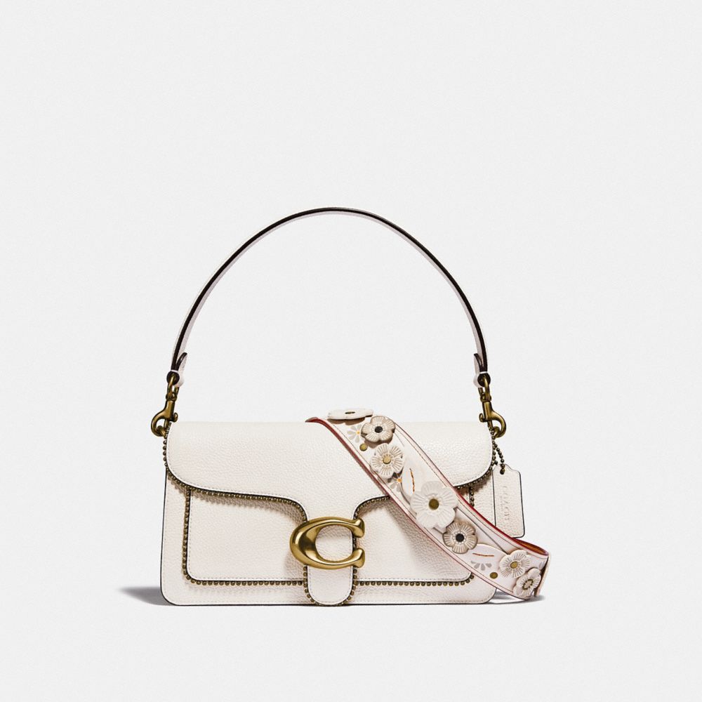 Coach Tabby Shoulder Bag 26 Beadchain Chalk in Leather with Gold-tone - US