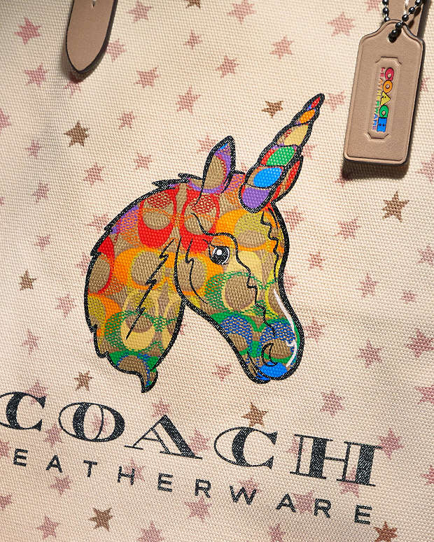 COACH® | Tote With Rainbow Signature Uni