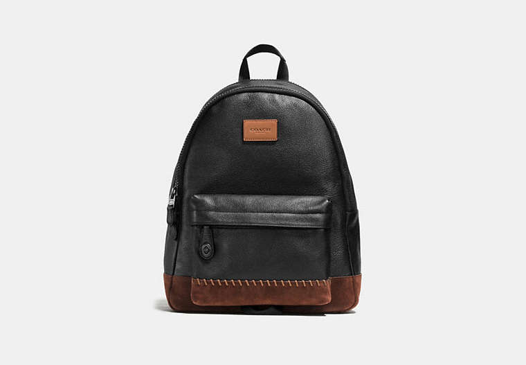 Modern Varsity Campus Backpack In Pebble Leather