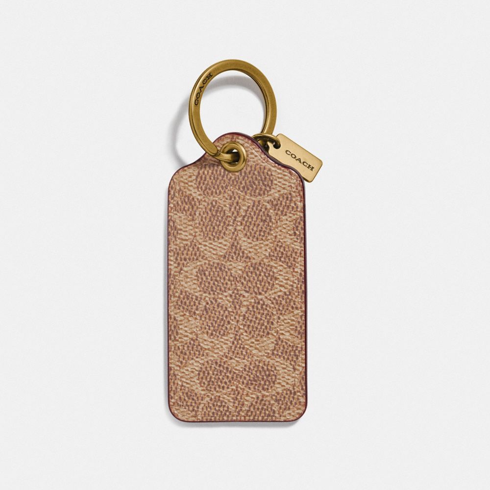 COACH® Key Ring In Signature Canvas
