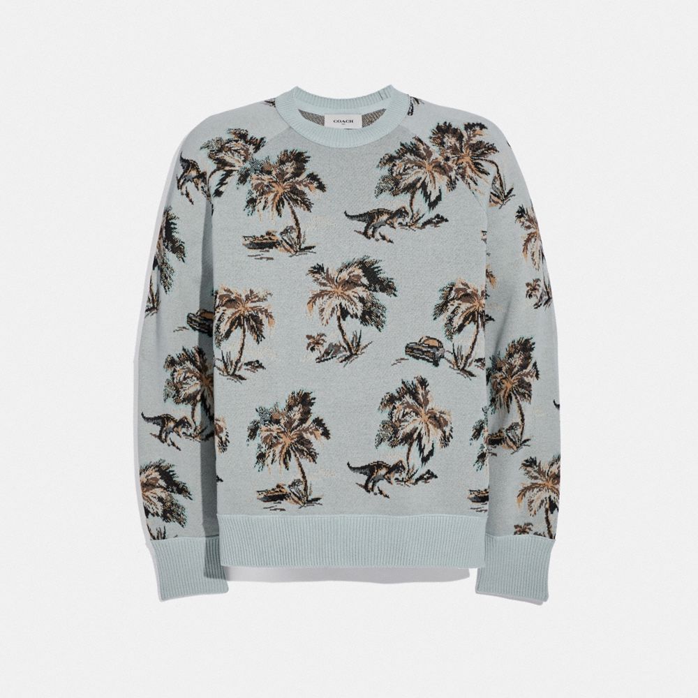 Palm Tree Print Jacquard Sweater | COACH®