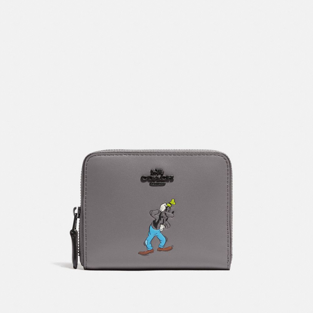 COACH® Disney X Coach Small Zip Around Wallet With Goofy Motif