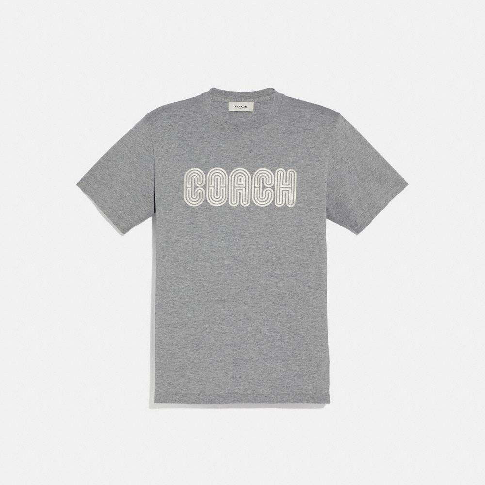 COACH® Embroidered Coach Print T Shirt
