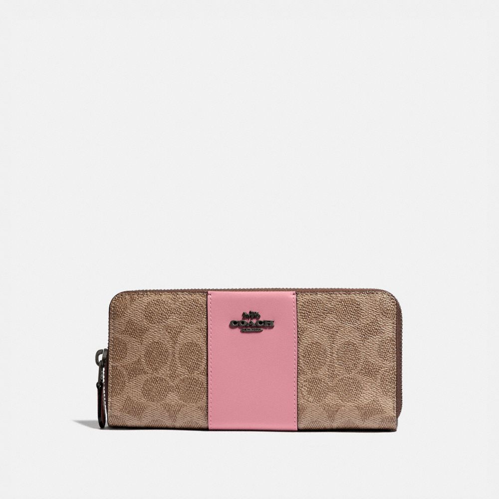COACH® Slim Accordion Zip Wallet In Colorblock Signature Canvas
