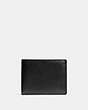 COACH®,SLIM BILLFOLD ID WALLET,Smooth Leather,Black,Front View