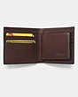 COACH®,3-IN-1 WALLET,Leather,Mini,Mahogany Brown,Inside View,Top View