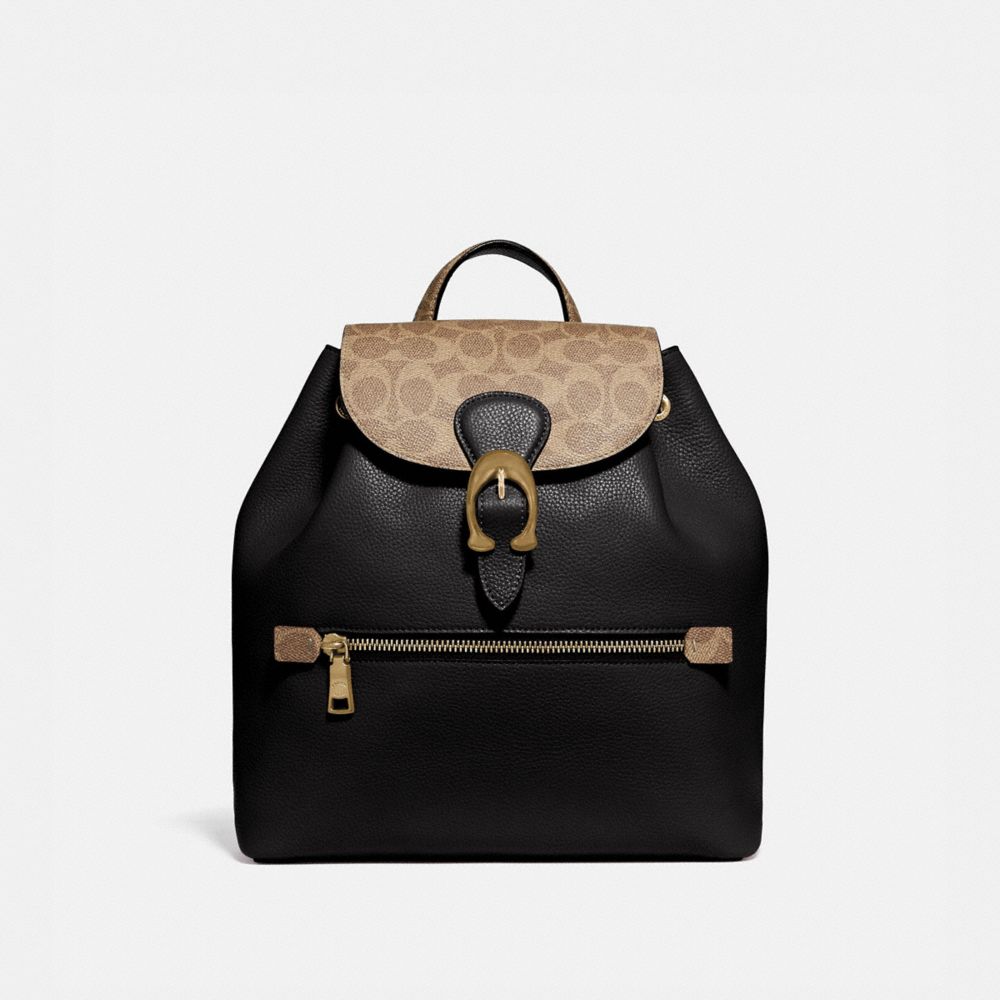 COACH® Evie Backpack With Signature Canvas Blocking