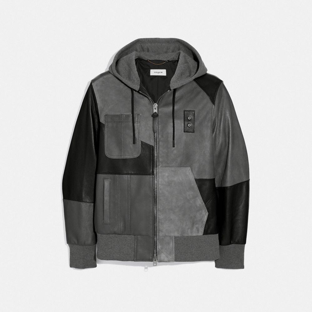 Pieced Suede Hoodie COACH®