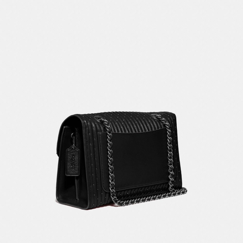 Coach Parker With Quilting And Rivets Black