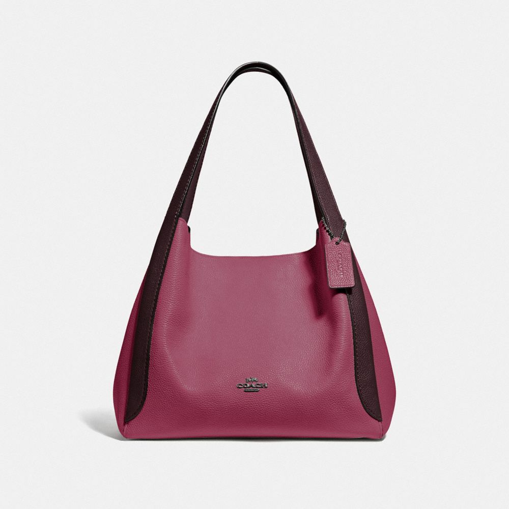 Auth COACH Hadley Hobo Colorblock 76088 Pink Bordeaux Orange Leather -  Handbag