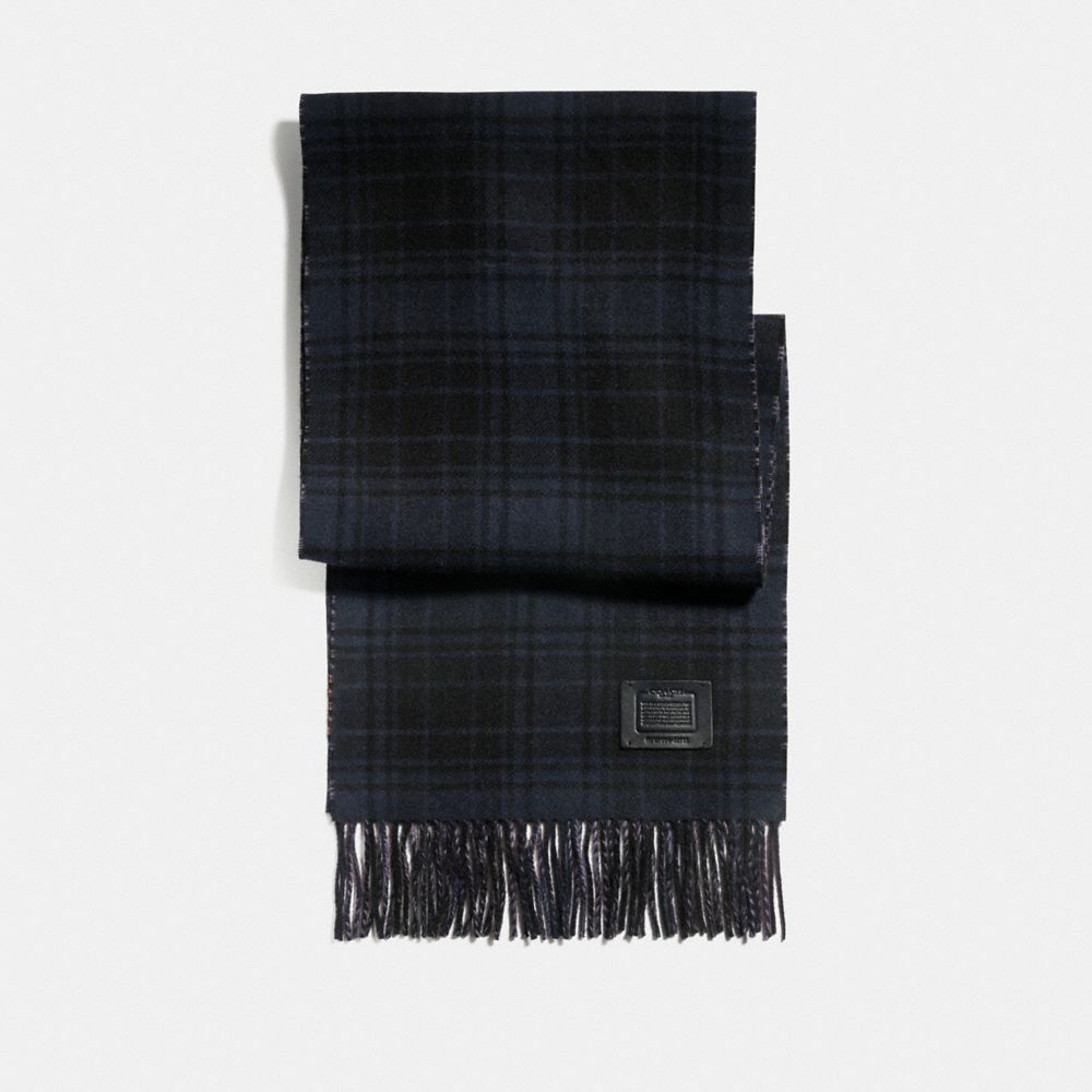 Double Plaid Print Muffler