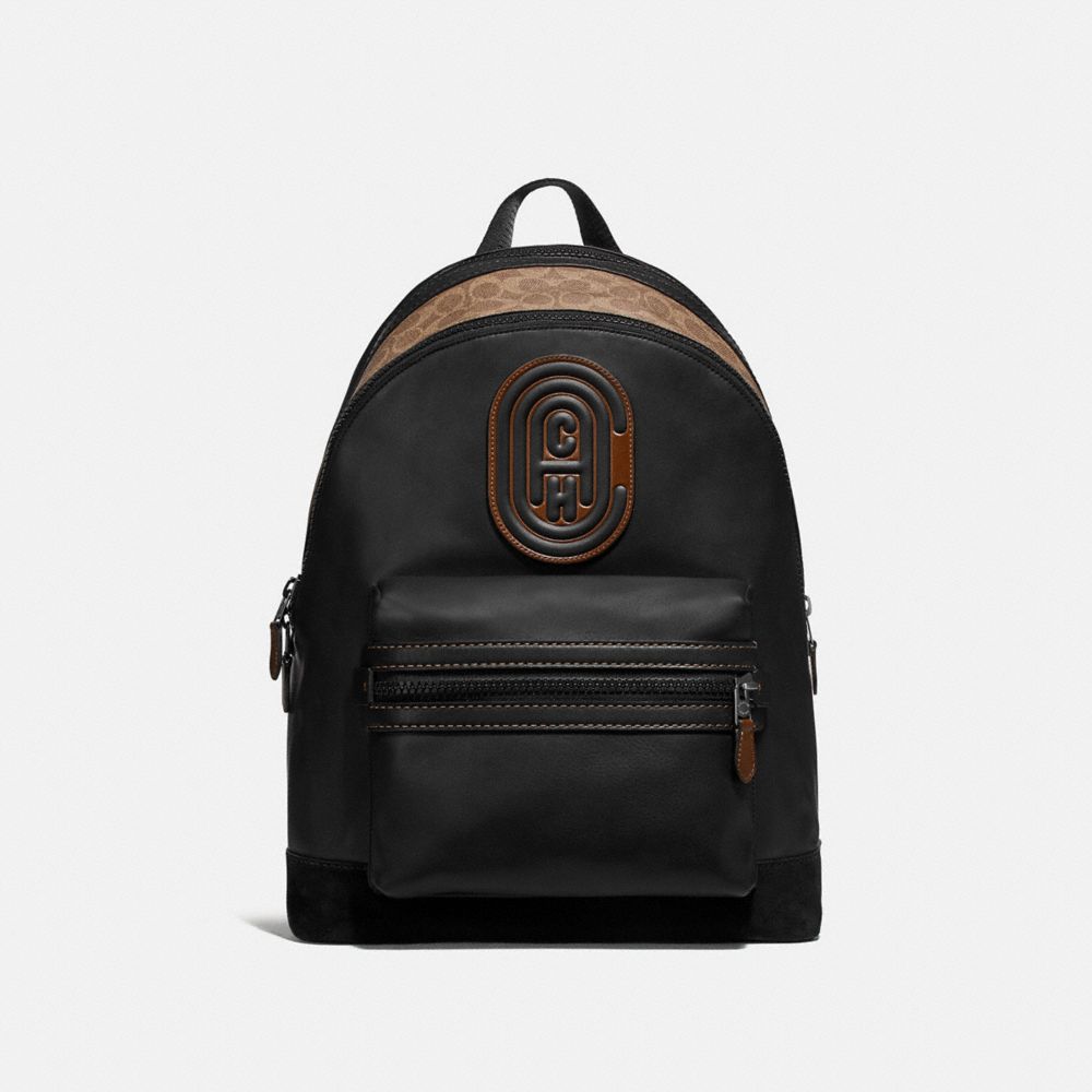 Academy Backpack With Signature Canvas Blocking And Coach Patch COACH®
