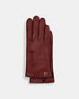 Horse And Carriage Plaque Leather Tech Gloves