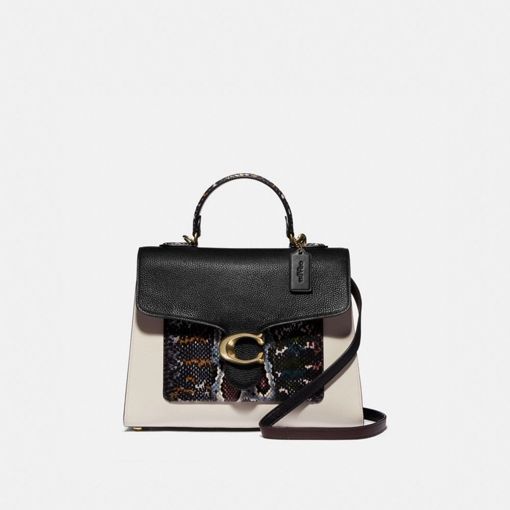 COACH® Tabby Top Handle In Colorblock Snakeskin