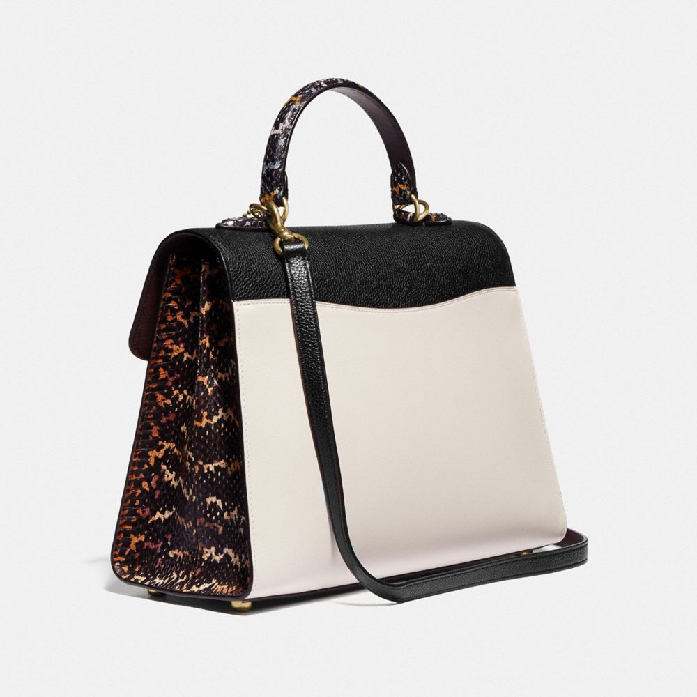 coach tabby top handle in colorblock - Main Image