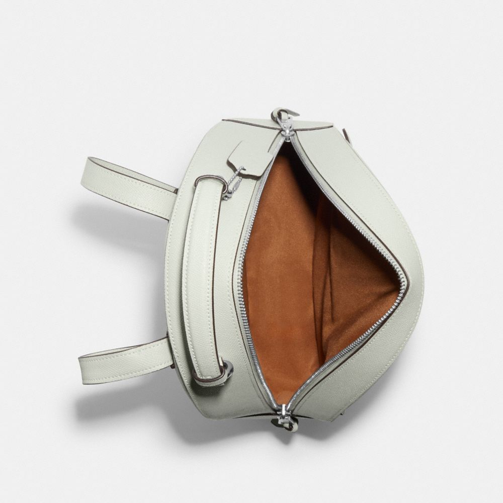 COACH®,JORDYN BACKPACK,Leather,Large,Office,Silver/Light Sage,Inside View,Top View