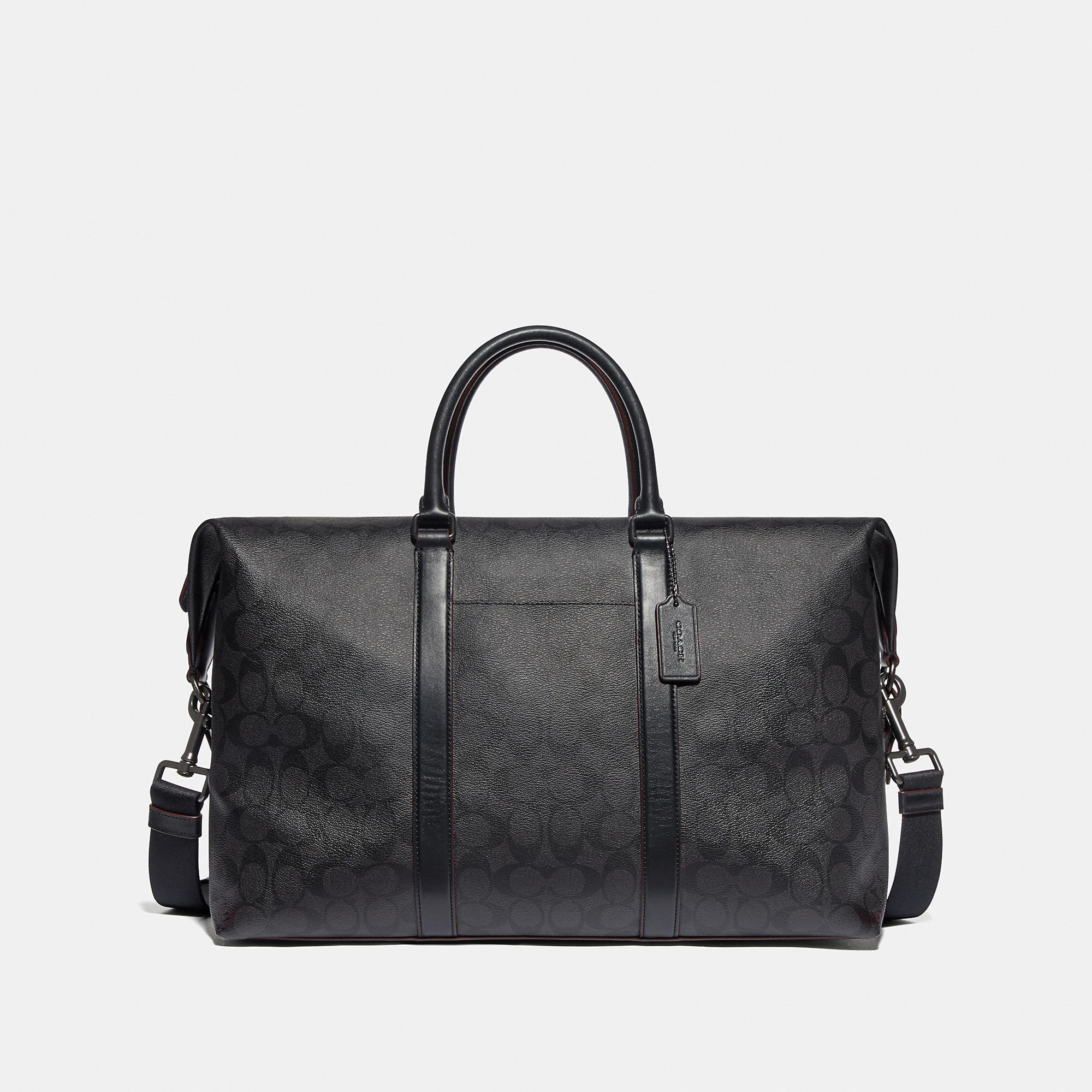 Coach Outlet Trekker Bag In Signature Canvas In Black