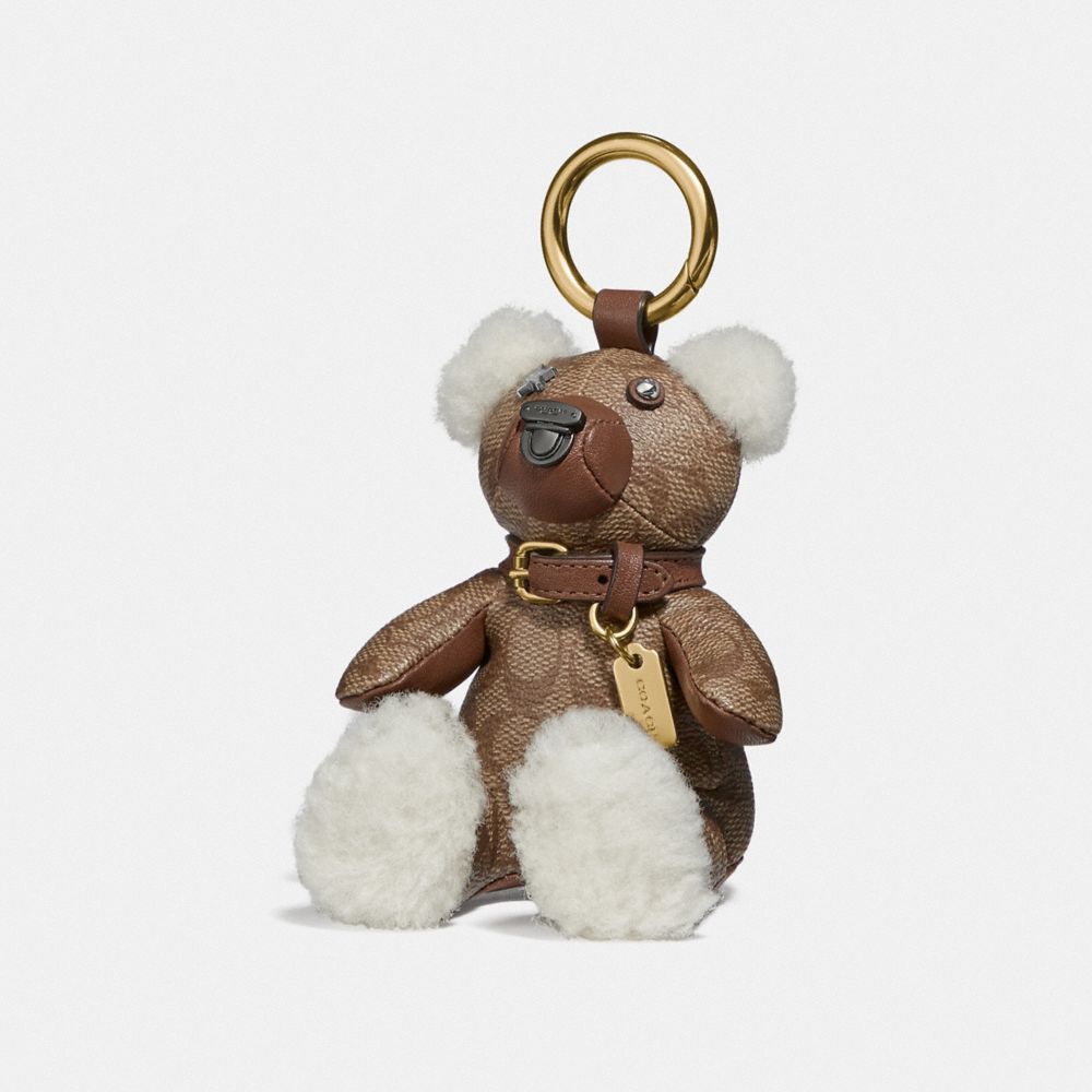 COACH® Outlet | Bear Bag Charm In Signature Canvas