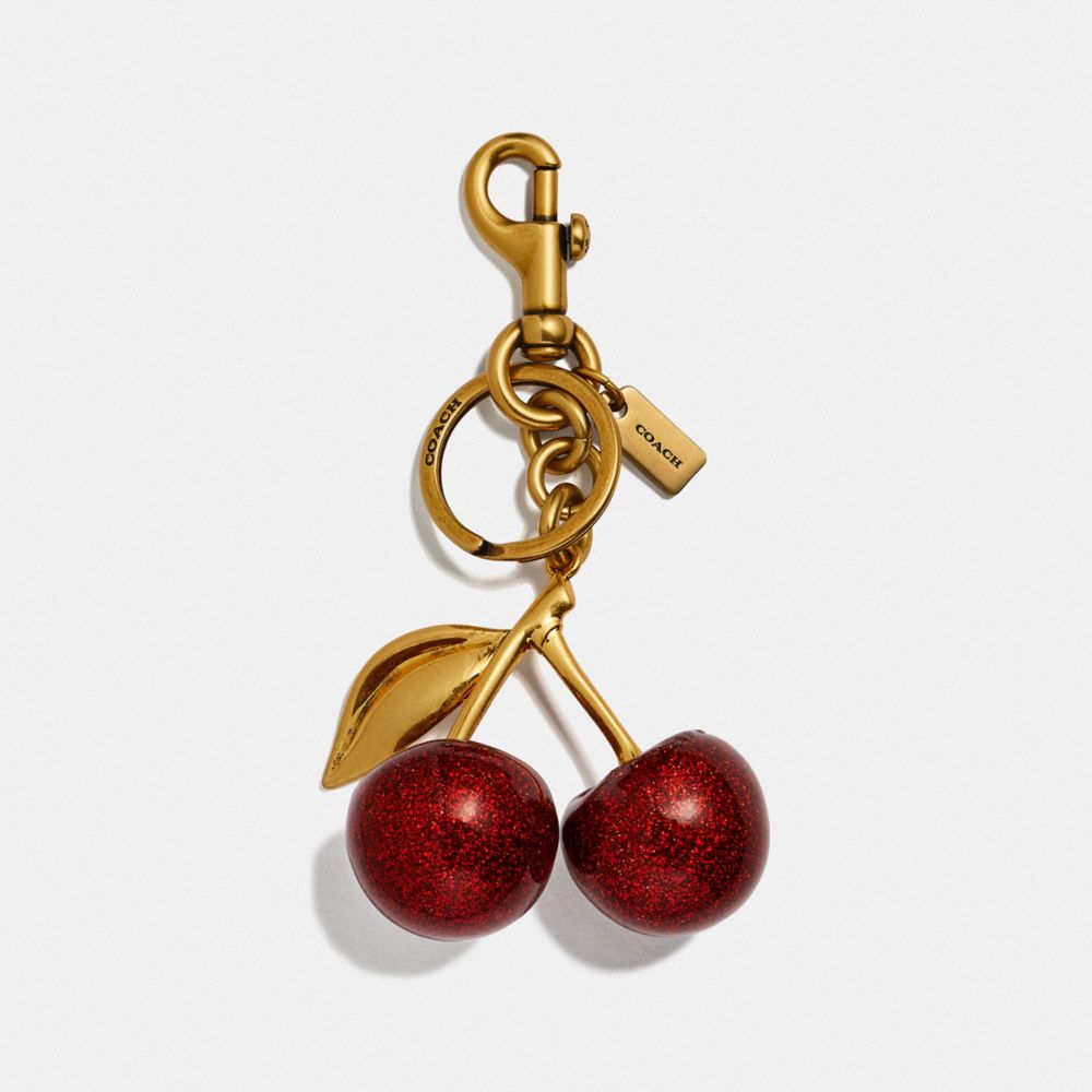 Coach Cherry Bag Charm In Red