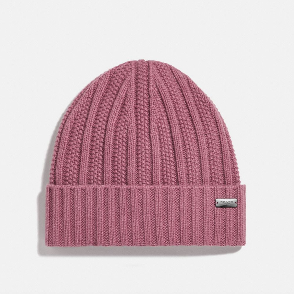 COACH® Cashmere Seed Stitch Knit Hat