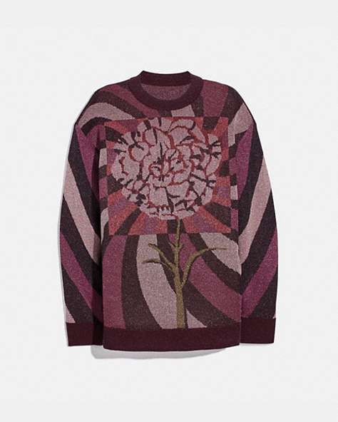 Sweater With Kaffe Fassett Carnation Print