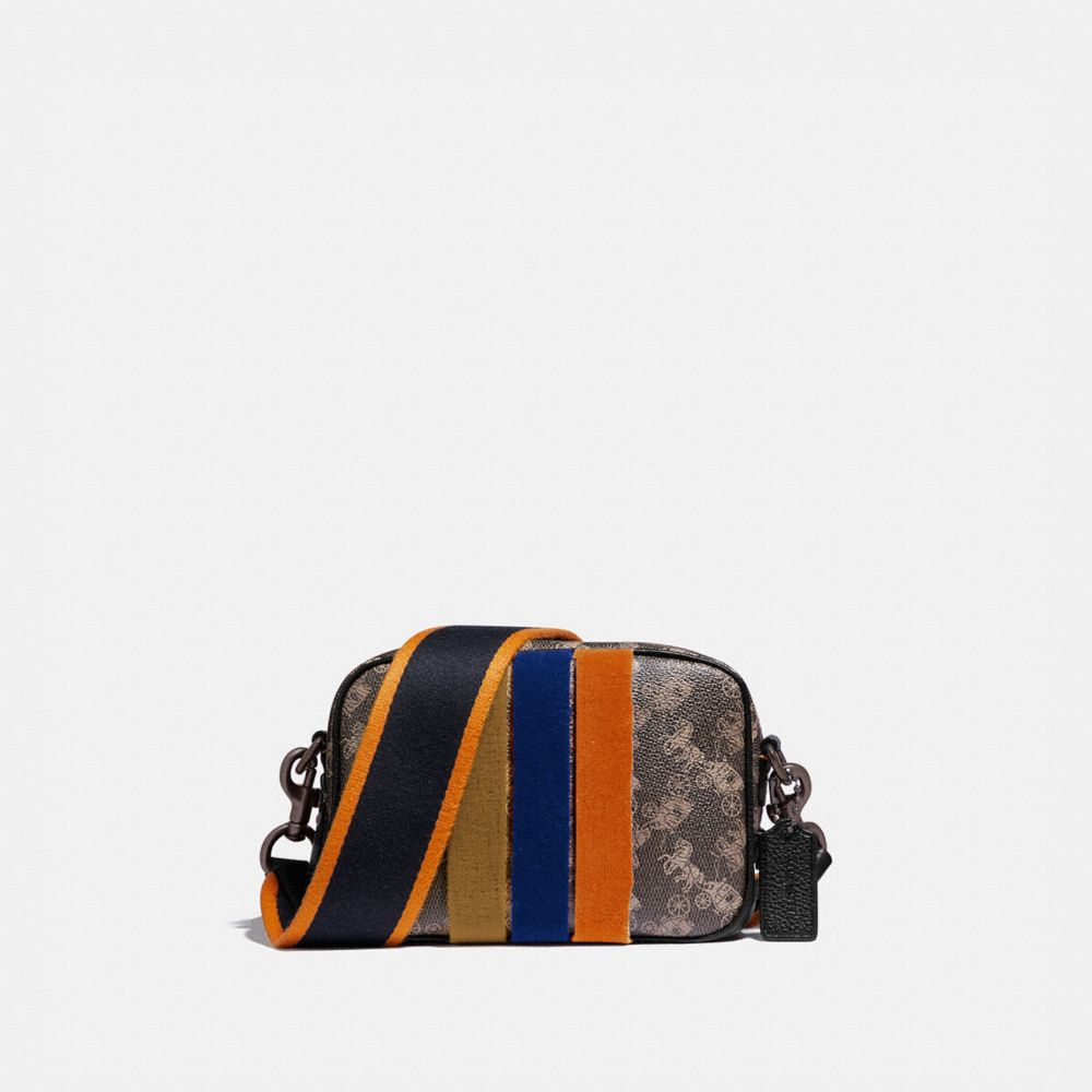 COACH® Camera Bag 16 With Horse And Carriage Print And Varsity Stripe