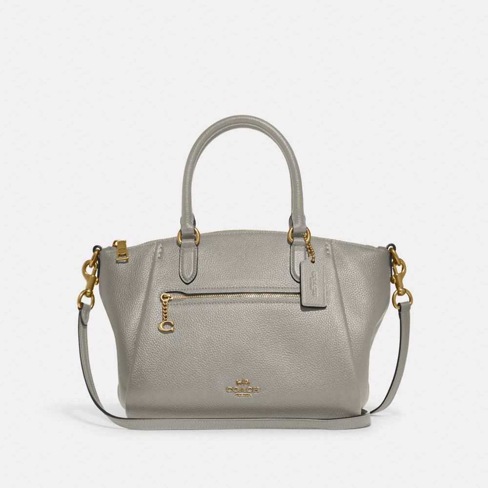 Coach Elise Satchel In Brass/dove Grey