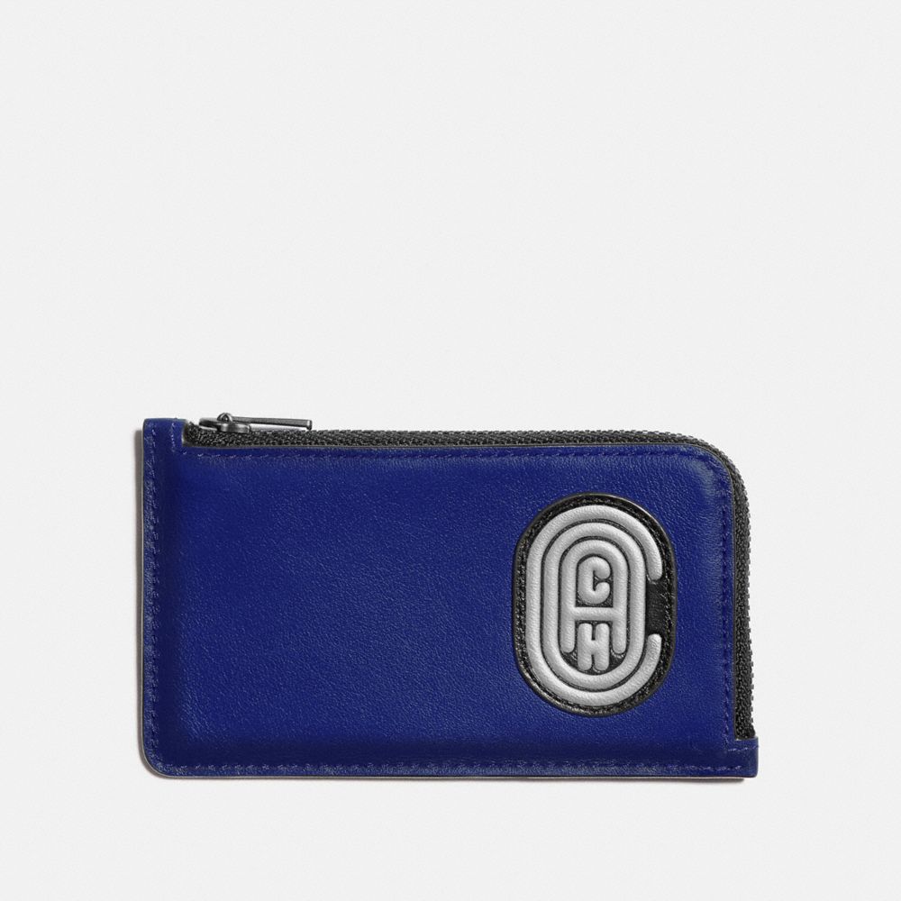 COACH® L Zip Card Case With Reflective Coach Patch