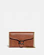 COACH®,TABBY CHAIN CLUTCH,Pebble Leather/Suede,Pewter/1941 Saddle,Front View