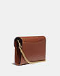 COACH®,TABBY CHAIN CLUTCH,Pebble Leather/Suede,Pewter/1941 Saddle,Angle View