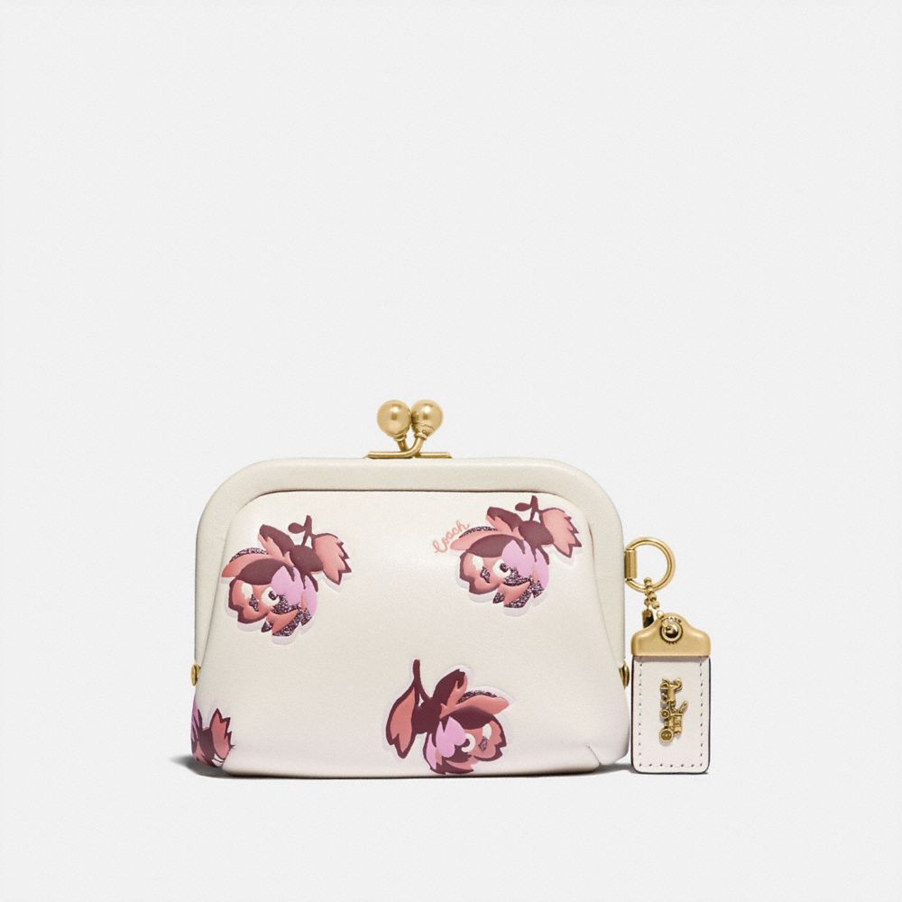 COACH Kisslock Coin Purse With Butterfly Print In Pink Lyst