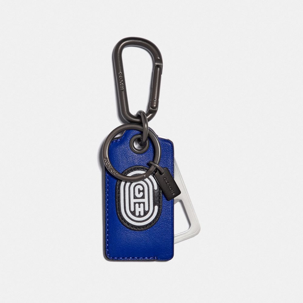 COACH® Bottle Opener Key Fob With Reflective Coach Patch