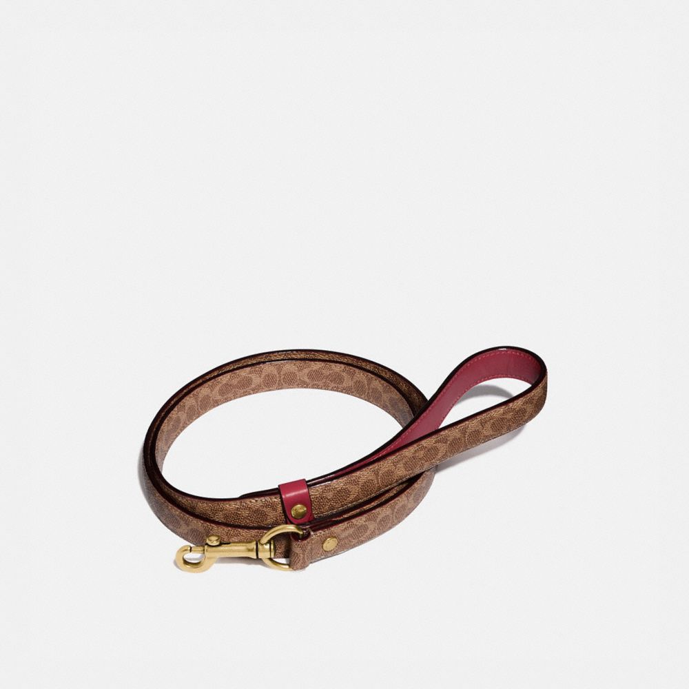 COACH® Large Pet Leash In Signature Canvas