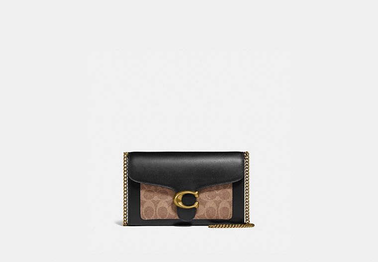 Tabby Chain Clutch In Colorblock Signature Canvas image number 0