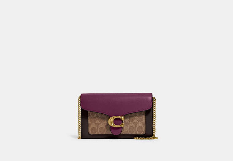 Tabby Chain Clutch In Colorblock Signature Canvas