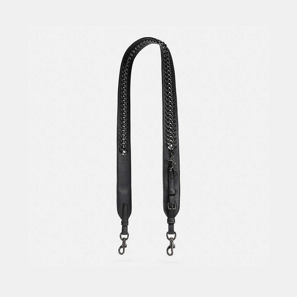 Coach Strap With Chain In Color<lsn_delimiter>gunmetal/black