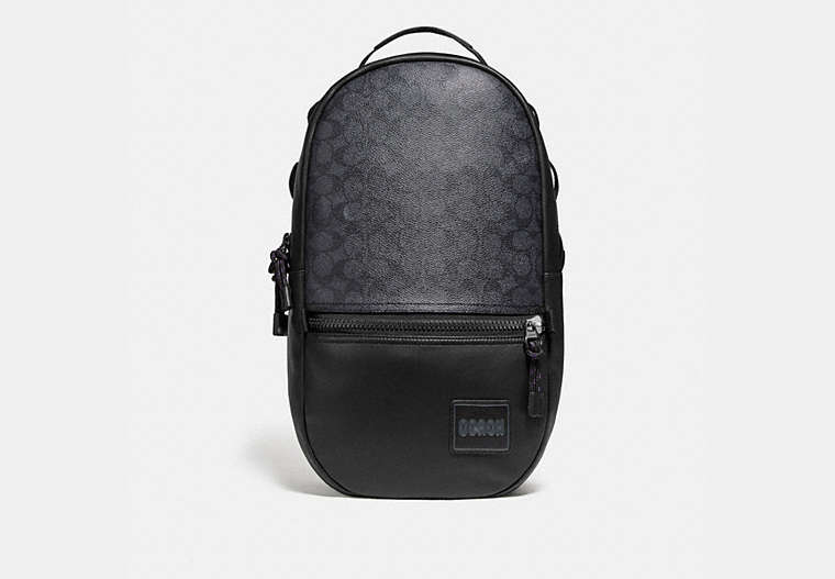 Pacer Backpack In Signature Canvas With Coach Patch
