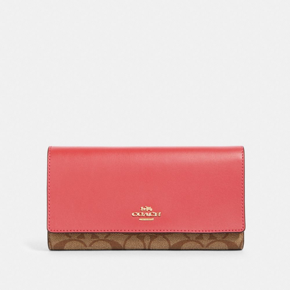 COACH® Outlet Trifold Wallet In Signature Canvas