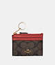 COACH®,MINI SKINNY ID CASE IN SIGNATURE CANVAS,pvc,Mini,Gold/Brown 1941 Red,Front View
