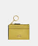 COACH®,MINI SKINNY ID CASE,Leather,Mini,Im/Chartreuse,Front View